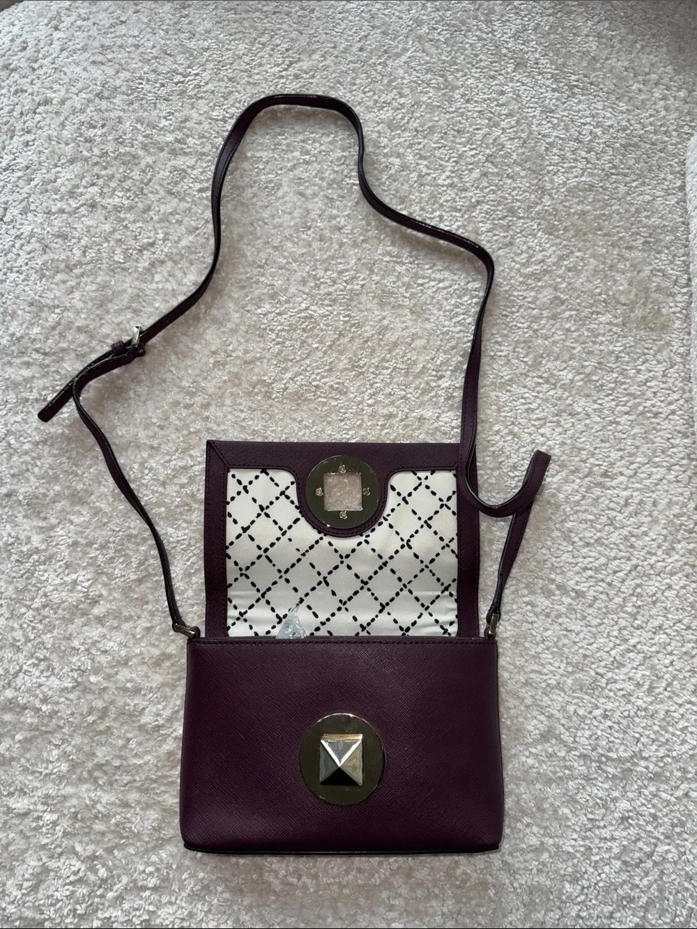 kate spade plum saffiano